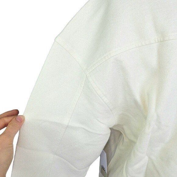 BP Ivory Floral Graphic Oversized Crewneck Sweater Size S NWT - Picture 7 of 12